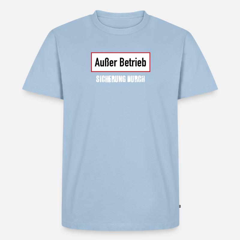 Sicherung durch - Männer Premium Bio T-Shirt - Hellblau
