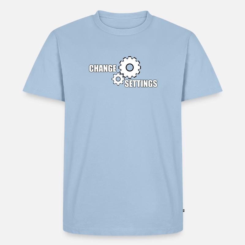 CHANGE SETTINGS - Männer Premium Bio T-Shirt - Hellblau