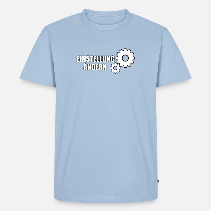 EINSTELLUNG ÄNDERN - Männer Premium Bio T-Shirt - Hellblau