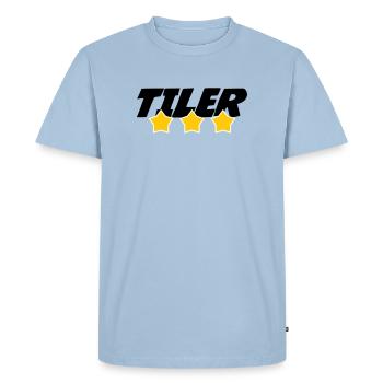 Tiler – pro tile laying precision trade - Men's Premium Organic T-Shirt - light blue - Front - Nico (187cm)