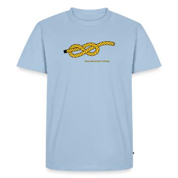 Eight Knots - Knot Ship Captain Sailing Anchor - Men's Premium Organic T-Shirt - light blue - Front - Nico (187cm)