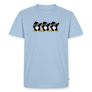 Dab Équipe Pingouin - T-shirt Premium bio Homme - bleu clair - Devant - Nico (187cm)