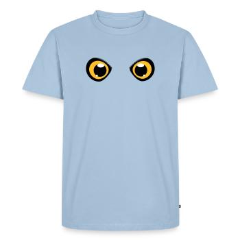 deux yeux brillants d'un hibou - T-shirt Premium bio Homme - bleu clair - Devant - Nico (187cm)