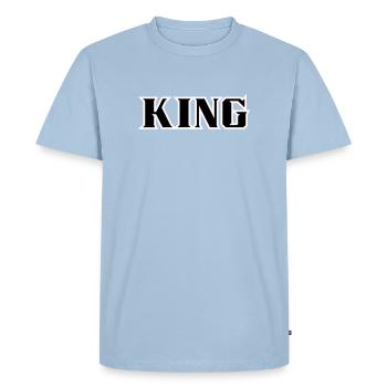 Texte classique du Roi - T-shirt Premium bio Homme - bleu clair - Devant - Nico (187cm)