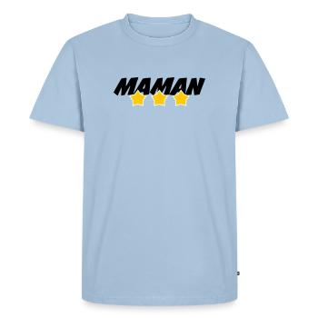 Maman d'Amour - Fête des Mères - T-shirt Premium bio Homme - bleu clair - Devant - Nico (187cm)