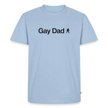Papa gay - T-shirt Premium bio Homme - bleu clair - Devant - Nico (187cm)