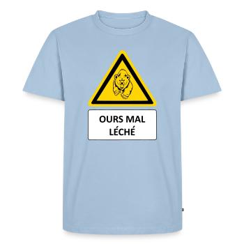 Ours mal léché - T-shirt Premium bio Homme - bleu clair - Devant - Nico (187cm)