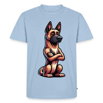 Malinois Belgian Shepherd Malinois Owner - Men's Premium Organic T-Shirt - light blue - Front - Nico (187cm)