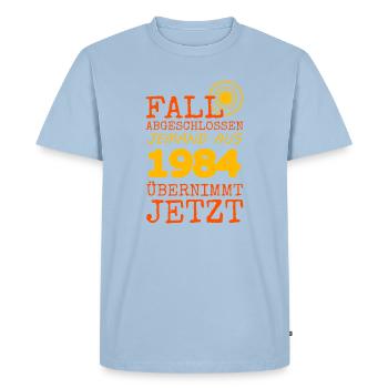 Automne 1984 - T-shirt Premium bio Homme - bleu clair - Devant - Nico (187cm)