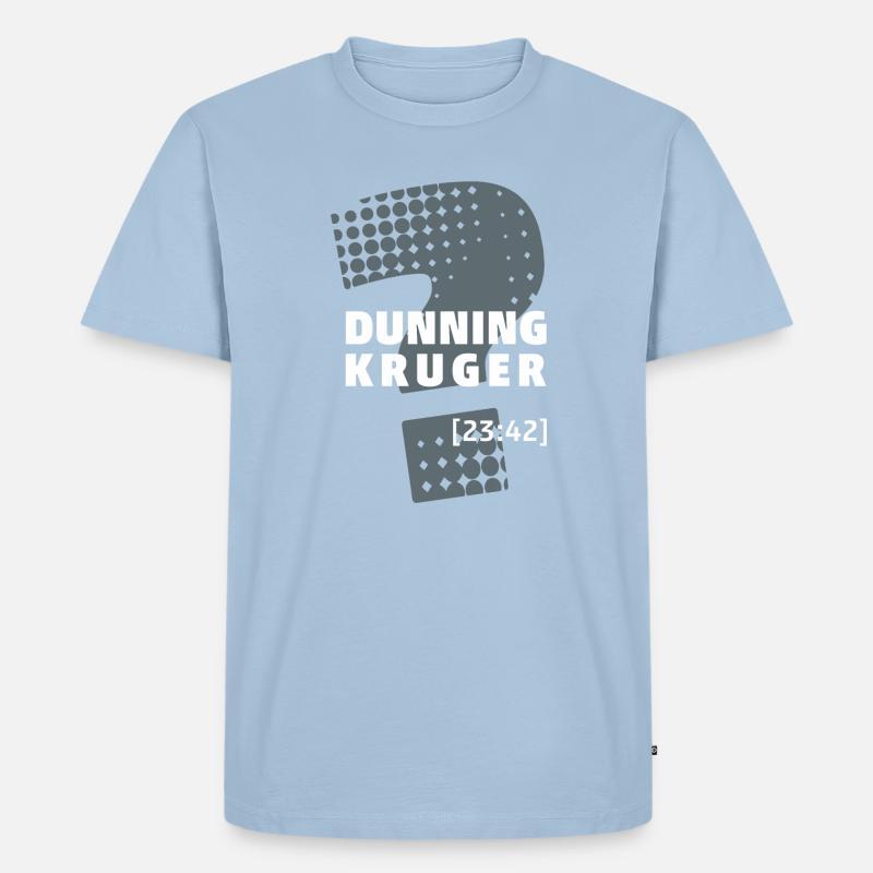 Dunning Kruger - Männer Premium Bio T-Shirt - Hellblau