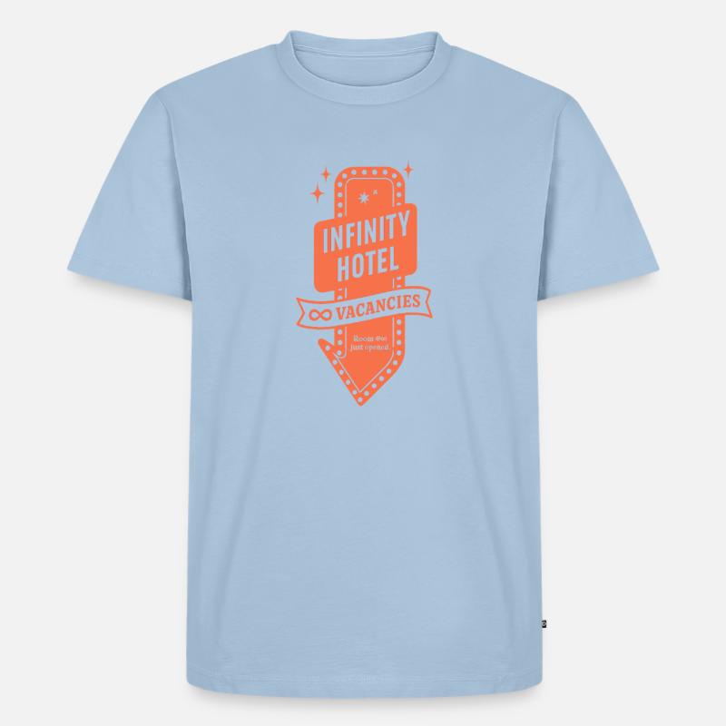 Infinity Hotel - Männer Premium Bio T-Shirt - Hellblau