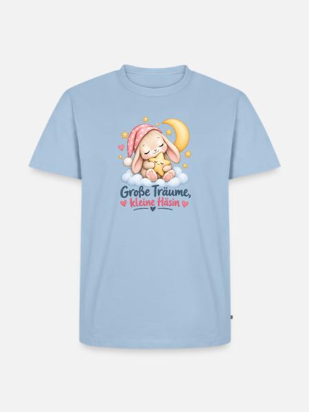 Große Träume Kleine Hasin - Männer Premium Bio T-Shirt - Hellblau