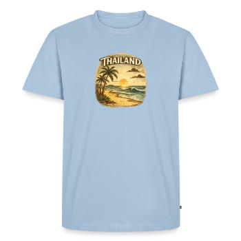 Thailand Tropical Sunset - Men's Premium Organic T-Shirt - light blue - Front - Nico (187cm)