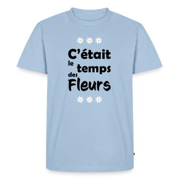 C'était le temps des fleurs - T-shirt Premium bio Homme - bleu clair - Devant - Nico (187cm)