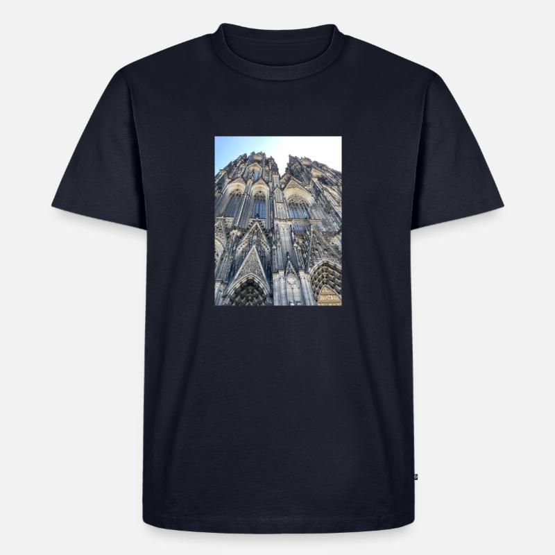 Kölner Dom Pullover - Männer Premium Bio T-Shirt - Navy