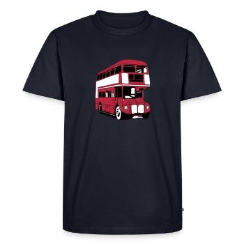 London-Bus (3 color) - Men's Premium Organic T-Shirt - navy - Front - Nico (187cm)