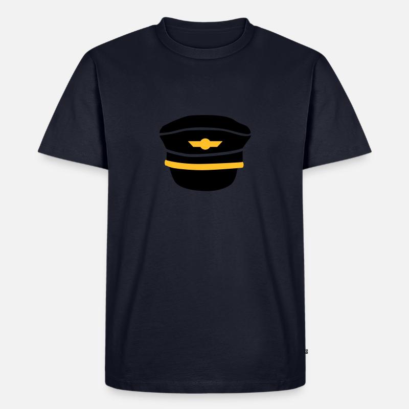 Pilot - Männer Premium Bio T-Shirt - Navy