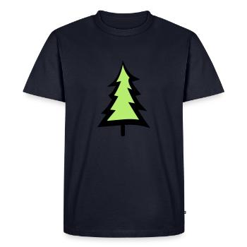 arbre de noël arbre de noël texte conception logo sapin s - T-shirt Premium bio Homme - bleu marine - Devant - Nico (187cm)