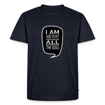 Geek Beagle père heureux idée de présent - T-shirt Premium bio Homme - bleu marine - Devant - Nico (187cm)