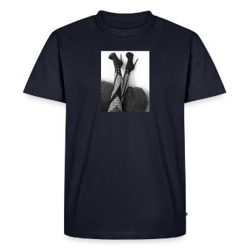 7E6FB826 AD47 4463 A545 90E6508F6BF1 - T-shirt Premium bio Homme - bleu marine - Devant - Nico (187cm)