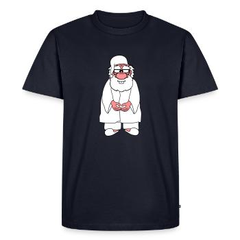 papy vieux grand-père pyjama manteau manteau fatigué - T-shirt Premium bio Homme - bleu marine - Devant - Nico (187cm)