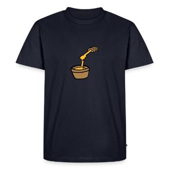 aligot fromage fondue cuisine française Cantal - T-shirt Premium bio Homme - bleu marine - Devant - Nico (187cm)