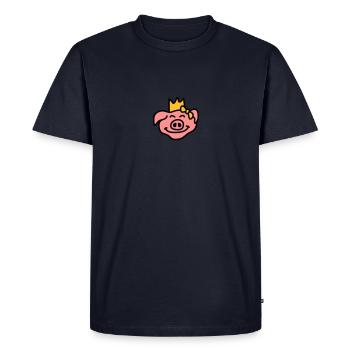 Pricess Pig Head - T-shirt Premium bio Homme - bleu marine - Devant - Nico (187cm)