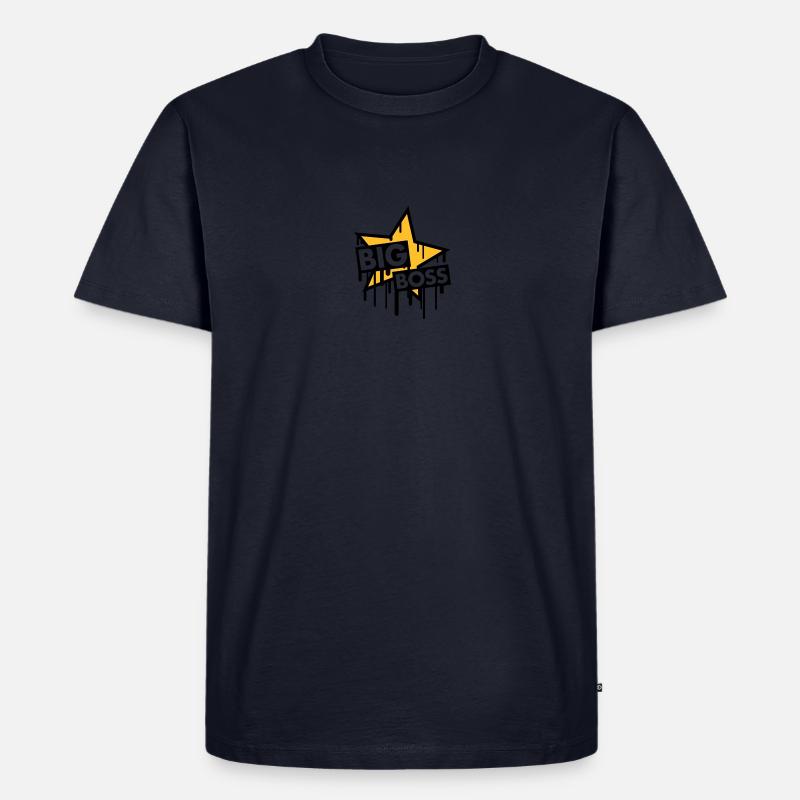 big_boss_star - Männer Premium Bio T-Shirt - Navy