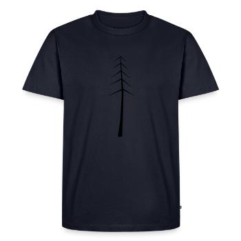 Tree - Men's Premium Organic T-Shirt - navy - Front - Nico (187cm)