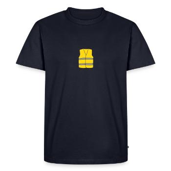 Gilet Jaune - T-shirt Premium bio Homme - bleu marine - Devant - Nico (187cm)