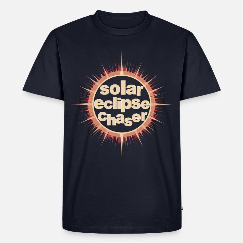 Solar eclipse chaser - Männer Premium Bio T-Shirt - Navy