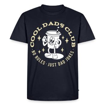Cool Dads Club Father's Day Father Gift - Men's Premium Organic T-Shirt - navy - Front - Nico (187cm)