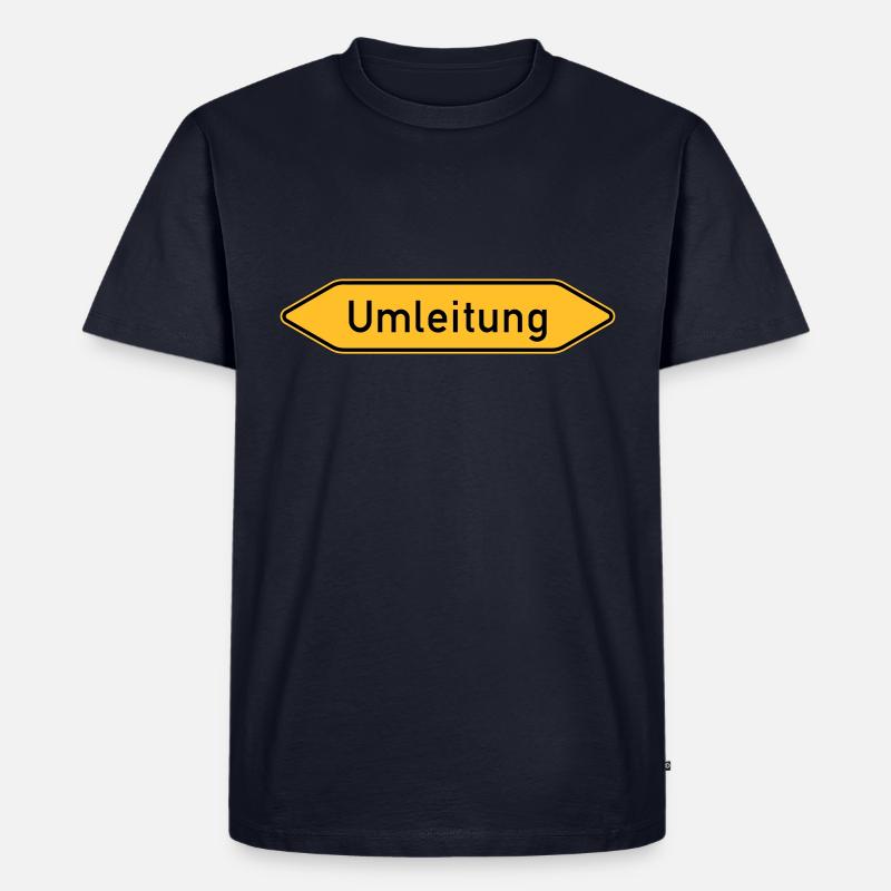 Umleitung Doppelt - Männer Premium Bio T-Shirt - Navy
