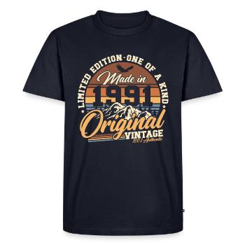 1991 Vintage Vintage Rétro Cadeau d’anniversaire - T-shirt Premium bio Homme - bleu marine - Devant - Nico (187cm)