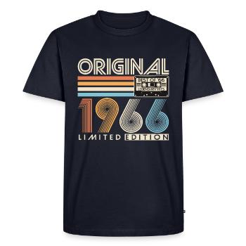 Original 1966 Vintage Vintage Rétro Anniversaire - T-shirt Premium bio Homme - bleu marine - Devant - Nico (187cm)
