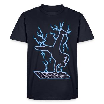 Electric breakdance - T-shirt Premium bio Homme - bleu marine - Devant - Nico (187cm)