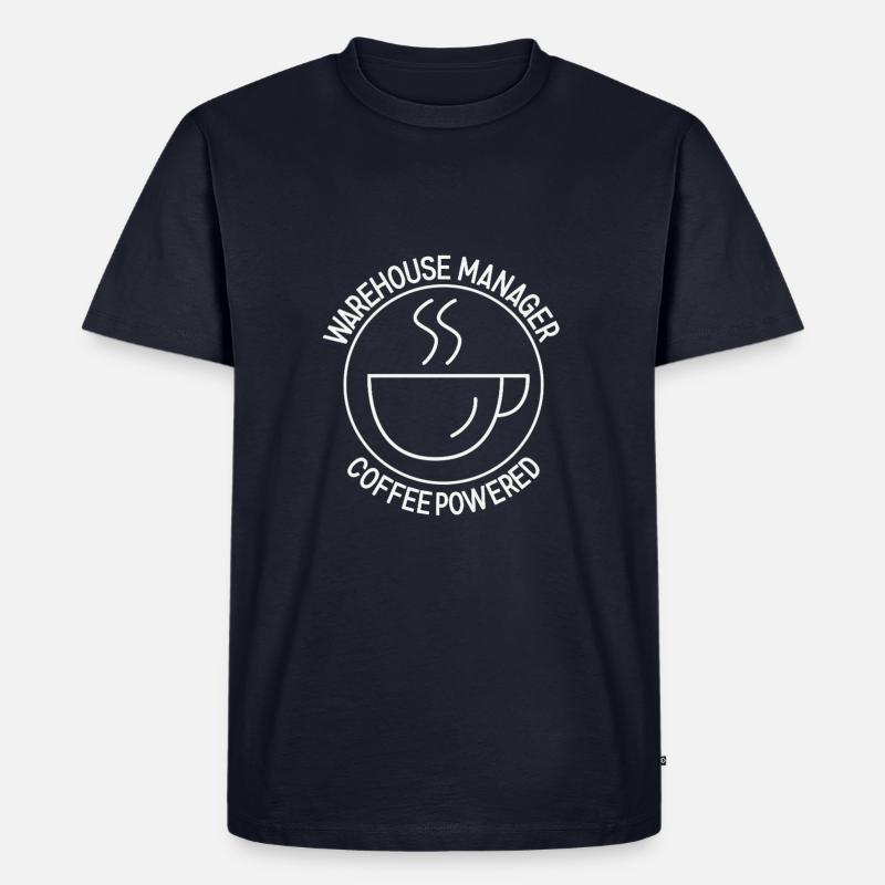 Warehouse Manager Coffee Powered - Männer Premium Bio T-Shirt - Navy