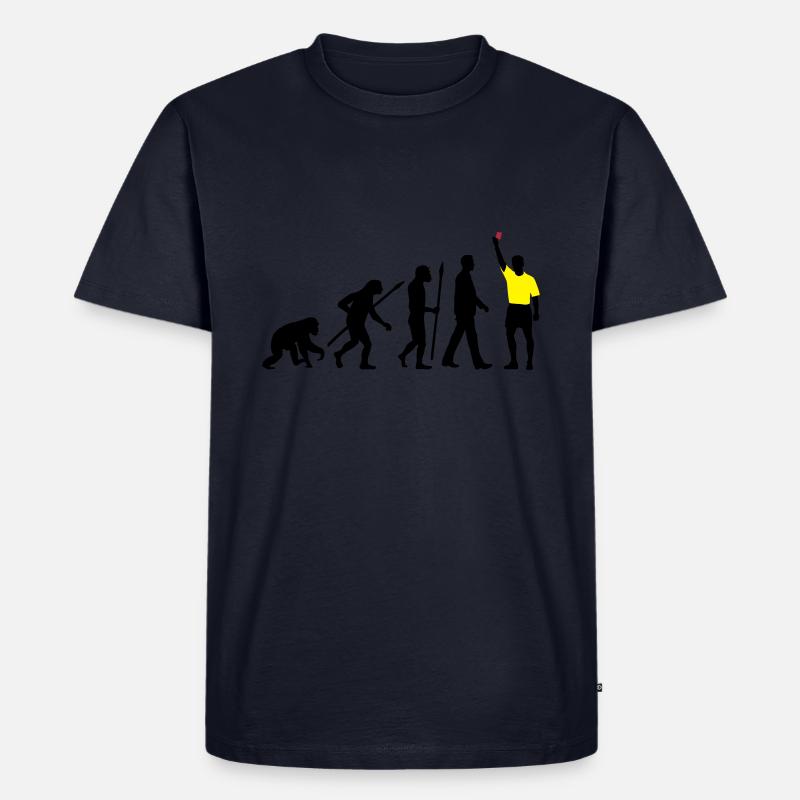 Evolution Schiedsrichter - Männer Premium Bio T-Shirt - Navy