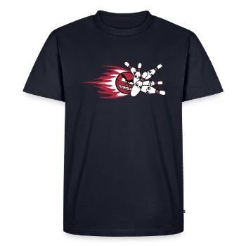 blaze fire fast comic cartoon cute cute sad ache e - Men's Premium Organic T-Shirt - navy - Front - Nico (187cm)