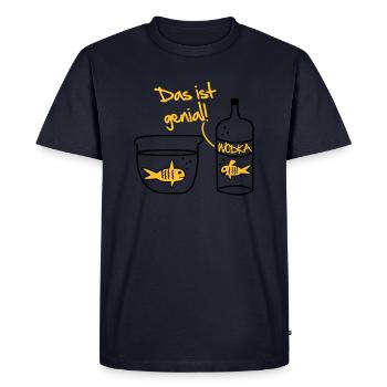Goldfish vodka Conception - T-shirt Premium bio Homme - bleu marine - Devant - Nico (187cm)