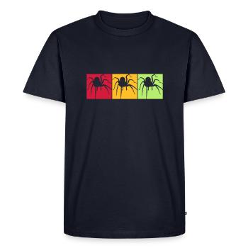 colors squares pattern colorful spider of - Men's Premium Organic T-Shirt - navy - Front - Nico (187cm)