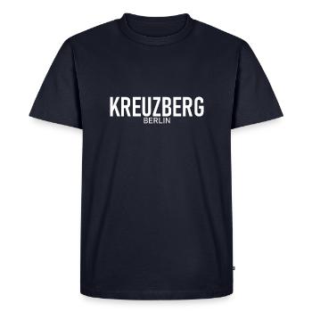 Kreuzberg - Berlin - Quartier - Allemagne - T-shirt Premium bio Homme - bleu marine - Devant - Nico (187cm)