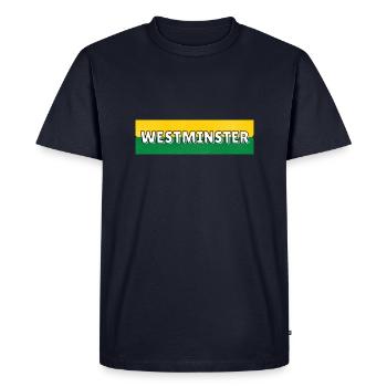 Westminster Station - Men's Premium Organic T-Shirt - navy - Front - Nico (187cm)