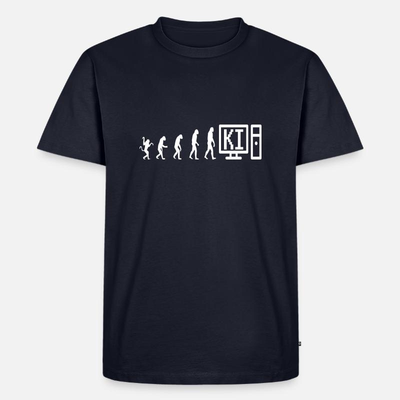 Informatik Computer Evolution Gaming - Männer Premium Bio T-Shirt - Navy