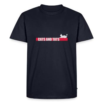Citation de chats et de tats - T-shirt Premium bio Homme - bleu marine - Devant - Nico (187cm)