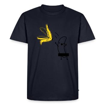 Striptease banane - T-shirt Premium bio Homme - bleu marine - Devant - Nico (187cm)