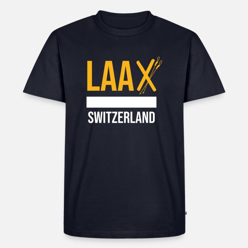 Laax, der Graubündner Traum - Männer Premium Bio T-Shirt - Navy