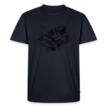 raton laveur steampank - T-shirt Premium bio Homme - bleu marine - Devant - Nico (187cm)