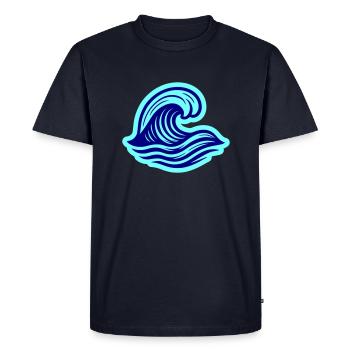 Sea Wave Ocean - Men's Premium Organic T-Shirt - navy - Front - Nico (187cm)