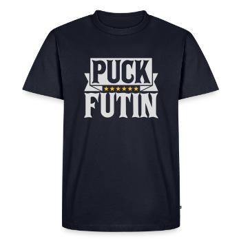 Conception du logo Puck Futin - T-shirt Premium bio Homme - bleu marine - Devant - Nico (187cm)